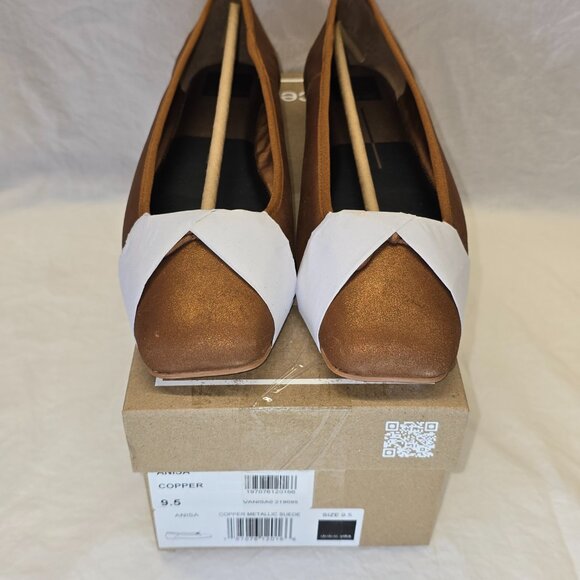 Dolce Vita Anisa Ballet Flats, Women's Size 9.5, Copper Metallic Suede, NIB - Picture 2 of 8